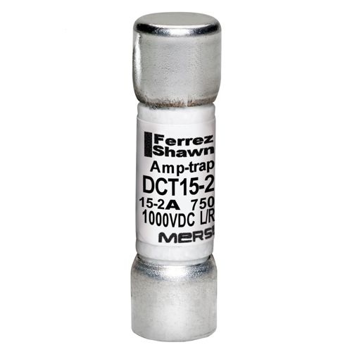 DCT15-2 - Fuse 750VAC/1000 VDC15A Fast-Acting Ferrule Mount DCT - Midget Series